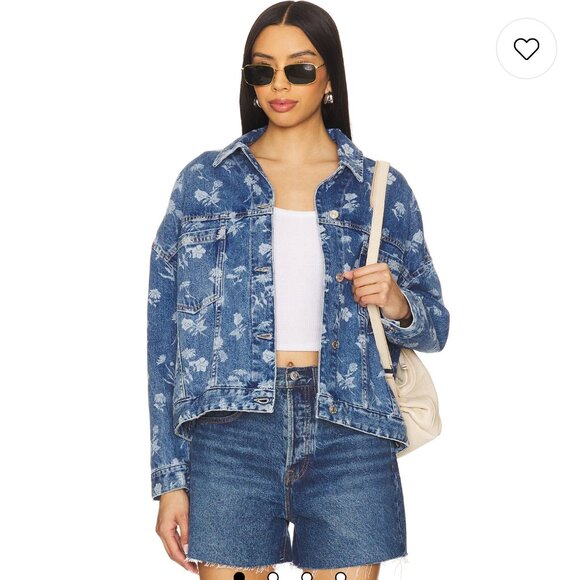 We The Free Opal Swing Denim Trucker Jacket - Picture 1 of 14